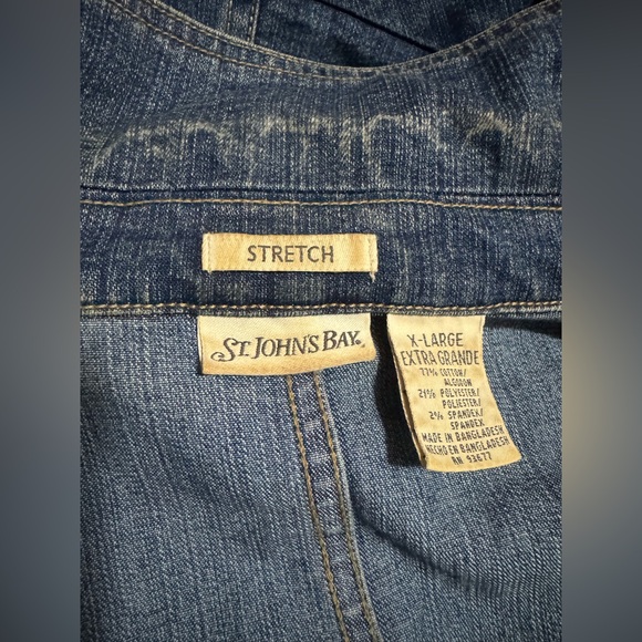 St. John's Bay Dark Blue Denim Jacket - Picture 2 of 3